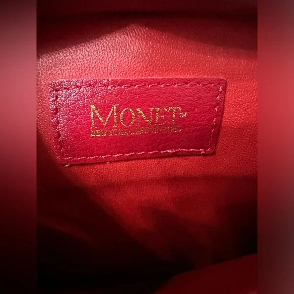 ✨ Vintage Monet Red Monogram Crossbody ✨ - Picture 7 of 9